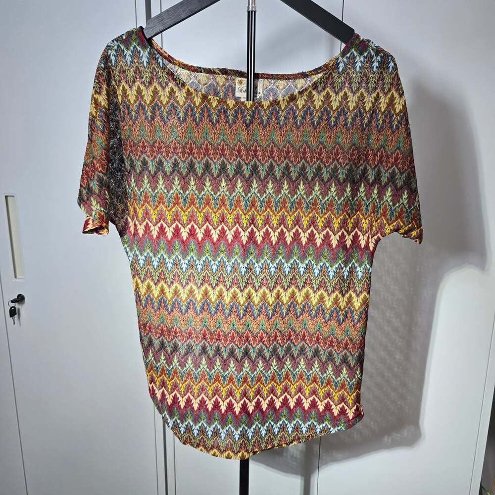Pretty Rebellious Geometric Knit Top, Size S